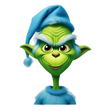 The grinch in blue  sticker