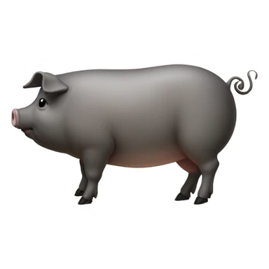 Huge fattest pig side view sticker