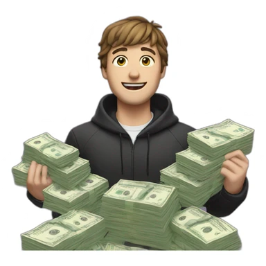 Mr beast with money sticker