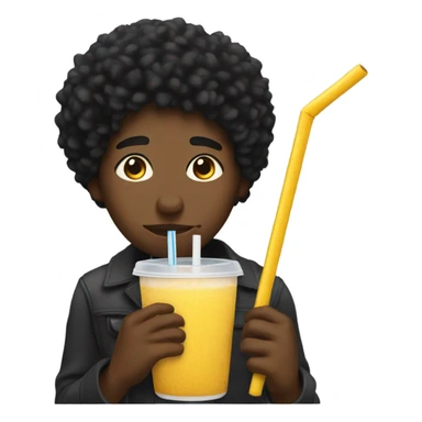 Black person hold the last straw sticker