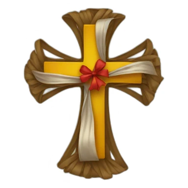 protestant Cross & Ribbon sticker
