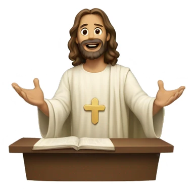 Jesus preaching to the world sticker