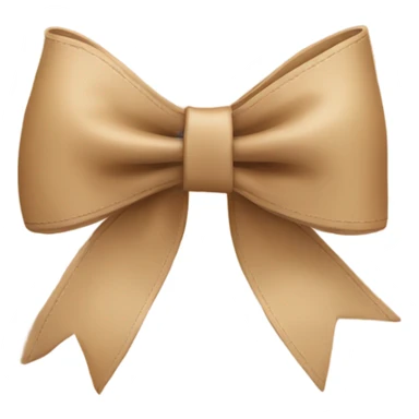 light brown bow sticker