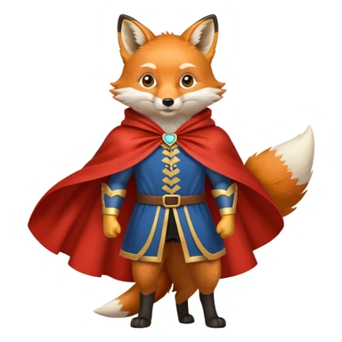 Posing fox with cape sticker