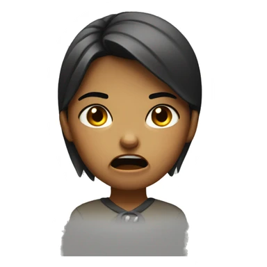 angry girl saying no sticker