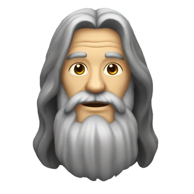 old hippie with long dark hair and a beard no glasses sticker