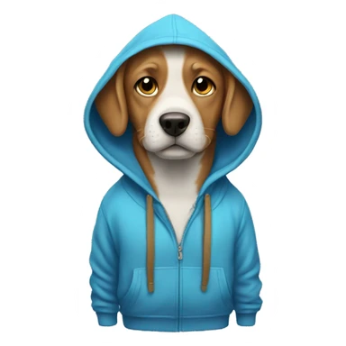 dog wearing a hoddie sticker