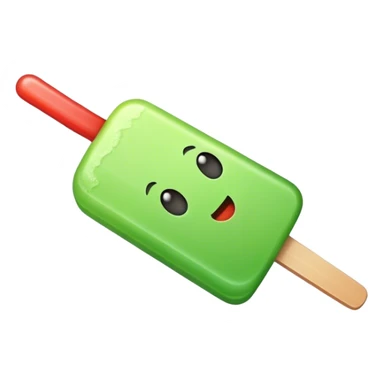 Popsicle green color, fat size sticker
