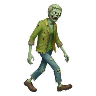 zombie full body walking sticker