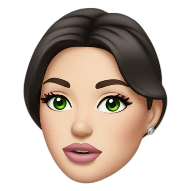 megan fox with green eyes and soft pink lips sticker