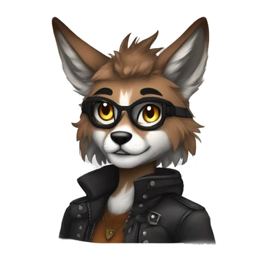 Edgy anthro furry by Falvie, AngieWolf sticker