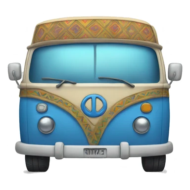 Blue Hippie van sticker