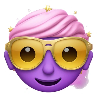 Un mono con una corona dorada. 	•	Gafas de sol rosadas con estrellas en lugar de lentes. 	•	Una máscara azul en la boca. 	•	Fondo turquesa. sticker