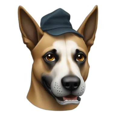 Malinois with skull mask sticker