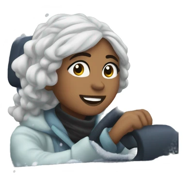 Elaina driving in snow sticker