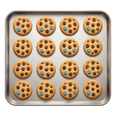 Baking tray with cookies sticker