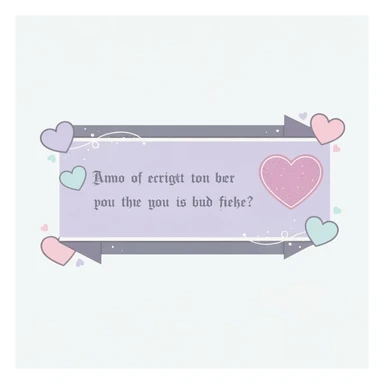 pastel emo banner with a heart accent, cute, expressive, minimal, variation 2 sticker