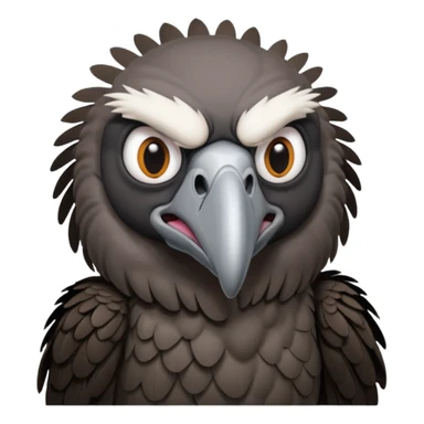 Old black angry  vulture looking to front sticker