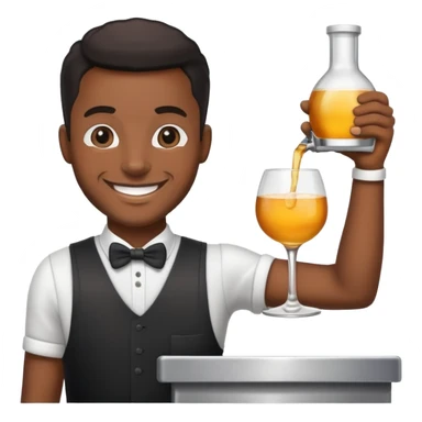 Black bartender sticker