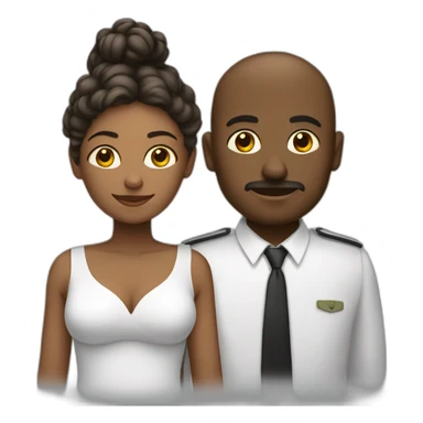 Femme métisse et homme blanc sticker