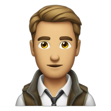 serious and stylish solo man hunter eyes sticker