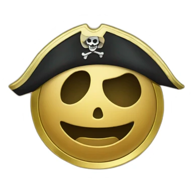 Pirate coin sticker