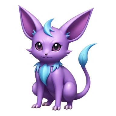 Cool Edgy Cute Shiny Ethereal Noibat-Espeon-Nidorino-hybrid  full body sticker