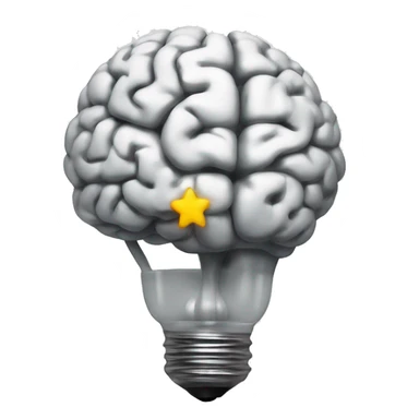 the human brain shaped idea lightbulb sticker
