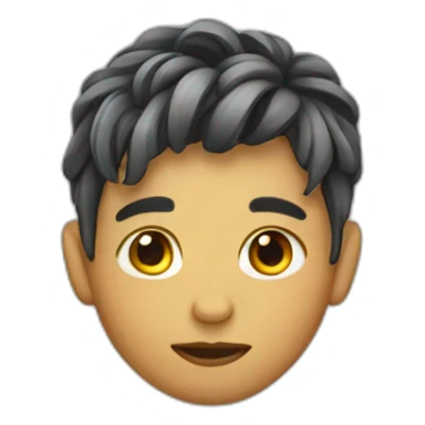 Boy with Tied hair  sticker