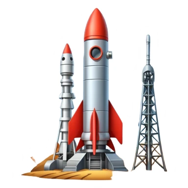 rocket on a cosmodrome sticker