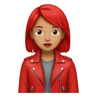 The singer red leather sticker