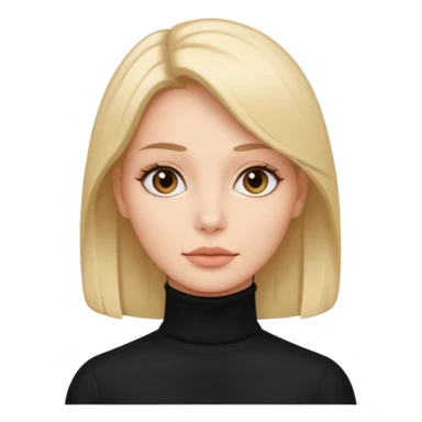 woman in turtle neck sticker