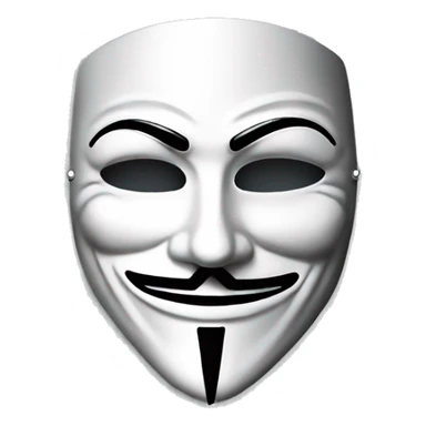 Guy fawkes mask with hood sticker