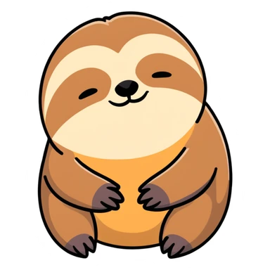 sleepy sloth sticker