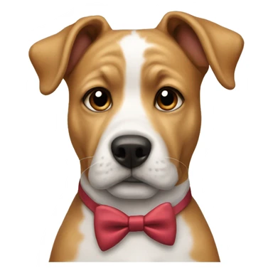 Dog with a bow tie sticker