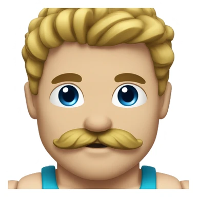 bodybuilder with the mustache sticker