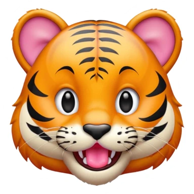 A cute little tiger show his tongue sticker
