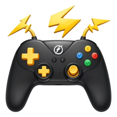gaming controller with lightning bolts server logo sticker