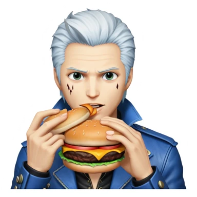 Dmc5 vergil eating a burger sticker