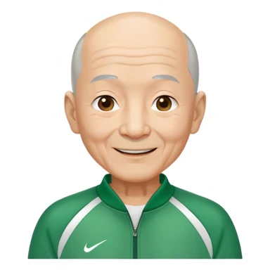 Oh Il-nam:  Age: 70s
Appearance: A frail old man with short gray bald hair, deep wrinkles, and a kind-looking smile.
Outfit: Green player tracksuit  sticker