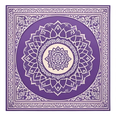 islamic prayer mat Lila sticker