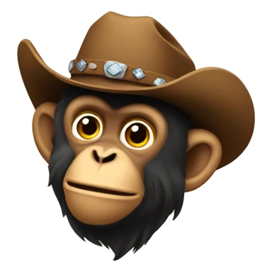 Cowboy monkey sticker