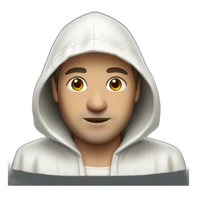 man with white robes and hoods sticker