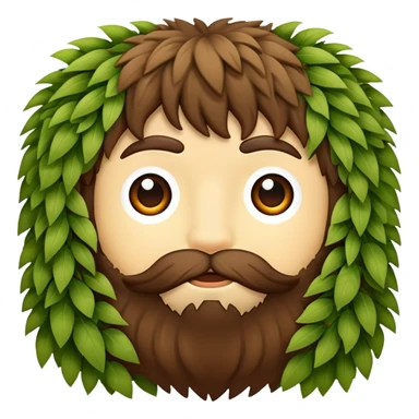 bush hairy brown sticker