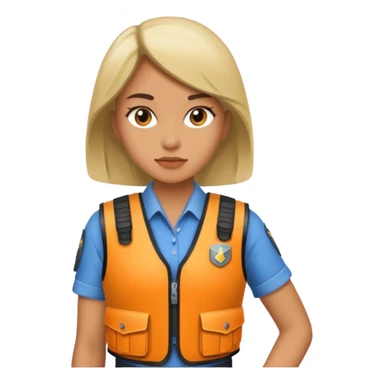 lady wearing bullet proof sticker