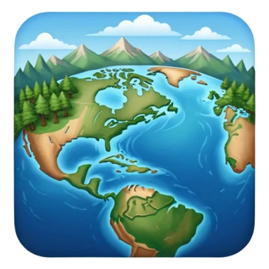 earth north america background square sticker