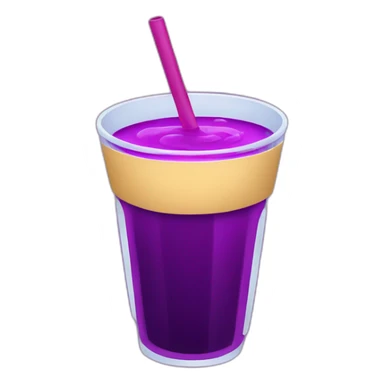 Cup with a purple juice sticker