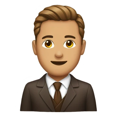 un grano de café en traje sticker