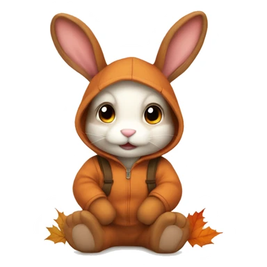 Cute fall/ Autum bunny sticker