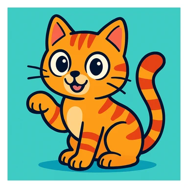 cartoon cat sticker